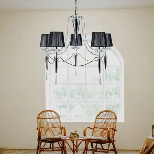 Lustre baroque Duchess de la marque Searchlight, couleur noir
