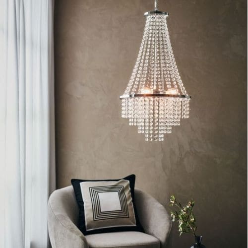 Lustre Montgolfière Allington de la marque Markslojd, en couleur chrome